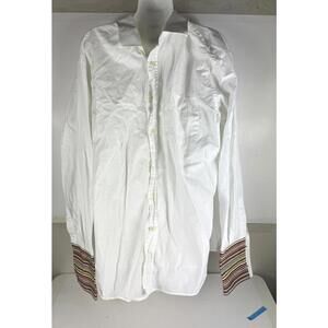 Paul Smith LONDON Multicolor Cotton Stripe Long Sleeve Shirt Size 18